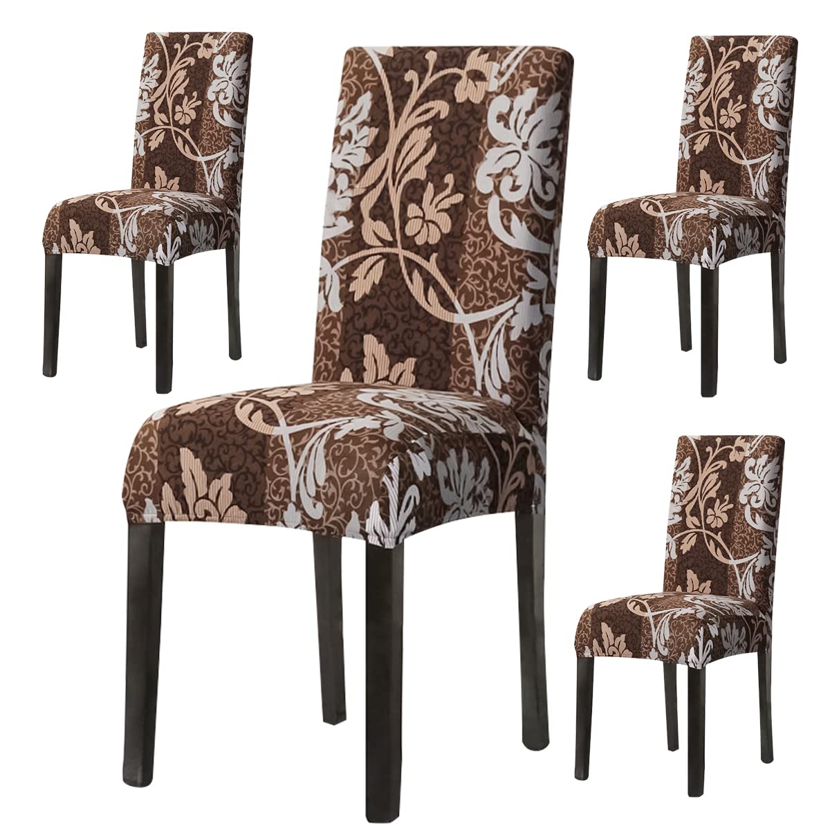 Supvox Chair Covers Set of 4, Dining Chair Cover, Stretch Spandex Chair Slipcovers, Removable Washable Chair Protector for Kitchen, Diner, Party, Wedding (Flower, 4 Pack) Supvox Chair Covers Set of 4, Dining Chair Cover, Stretch Spandex Chair Slipcovers, Removable Washable Chair Protector for Kitchen, Diner, Party, Wedding (Flower, 4 Pack)